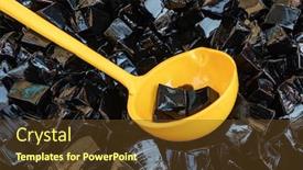  Presentation with thai dessert - Slides consisting of grass-jelly-dessert-sweet-black background and a tawny brown colored foreground