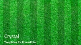  Presentation with football field - Slides featuring grass natural background football field background and a forest green colored foreground