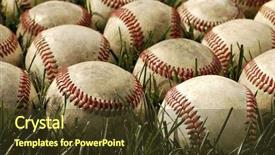  Presentation with baseball field - Cool new presentation theme with grass on a baseball field backdrop and a  colored foreground