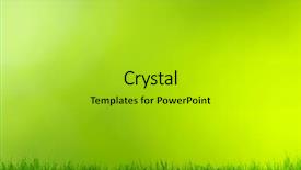  Presentation with light green - Beautiful presentation theme featuring grass on green background backdrop and a yellow colored foreground