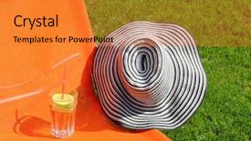  Presentation with tan - PPT layouts featuring grass tan water - rest in the garden background and a  colored foreground