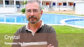  Presentation with glasses - PPT layouts having grass tan water - senior retired man glasses relax background and a violet colored foreground