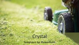  Presentation with summer sun - Presentation design consisting of grass with a green lawn background and a yellow colored foreground