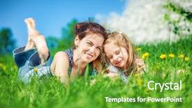  Presentation with yellow green - PPT layouts having grass with blooming yellow dandellion background and a tawny brown colored foreground