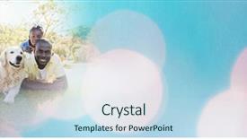  Presentation with pink and blue - Slide deck having grass with blue and pink background and a  colored foreground