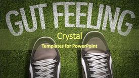  Presentation with gut - Audience pleasing slides consisting of grass with the text gut backdrop and a tawny brown colored foreground