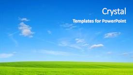  Presentation with blue green - Slide deck with grasses - green grass field and blue background and a cobalt blue colored foreground