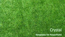  Presentation with green lawn - Slide deck with grassy area - texture green lawn background and a forest green colored foreground