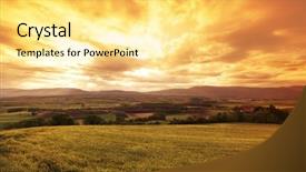  Presentation with meadow - PPT theme featuring heart from not refined reed sugar and candy sugar on a stick background and a lemonade colored foreground