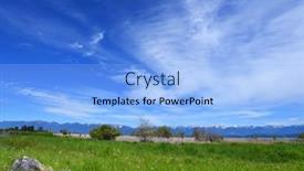  Presentation with meadow - Theme enhanced with grassy-meadow-with-the-swan background and a light blue colored foreground