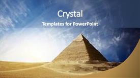  Presentation with ancient egypt - Slide deck featuring pyramids in giza valley egypt background and a ocean colored foreground