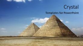  Presentation with ancient egypt - PPT theme featuring ancient egypt perameds - grate pyramids in giza valley background and a teal colored foreground