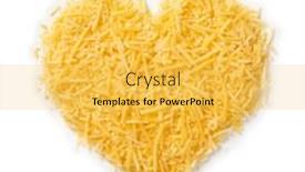  Presentation with shape heart - Amazing slide set having grated-dutch-gouda-cheese backdrop and a yellow colored foreground