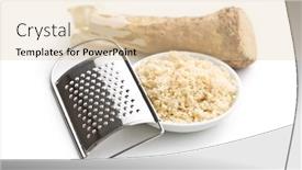  Presentation with root - Amazing presentation theme having grated horseradish root on white background backdrop and a lemonade colored foreground