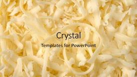  Presentation with close up of printer ink - Presentation with grated pizza cheese mozzarella close background and a  colored foreground