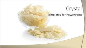  Presentation with silver fern black white flag - Cool new PPT theme with grated-white-chocolate-chocolate-flakes backdrop and a white colored foreground