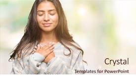  Presentation with arab - Presentation theme having grateful gesture on face health background and a lemonade colored foreground