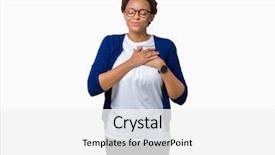  Presentation with african american marriage - Presentation theme having grateful gesture on face health background and a white colored foreground