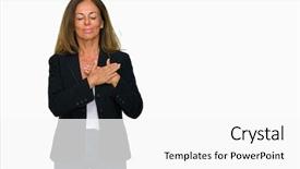  Presentation with chest - Slide set featuring grateful gesture on face health background and a  colored foreground