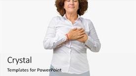  Presentation with businees - Audience pleasing slide deck consisting of grateful gesture on face health backdrop and a  colored foreground