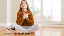 Presentation with kid chef - Presentation featuring gratefull - beautiful young girl kid sitting background and a coral colored foreground