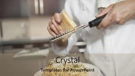  Presentation with chef - Beautiful presentation design featuring global catastrophe concept mixed media backdrop and a wine colored foreground