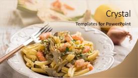  Presentation with shrimp - Beautiful PPT layouts featuring gratefulness - pasta with shrimp artichoke backdrop and a lemonade colored foreground
