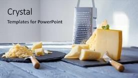  Presentation with slate - Slide deck with gratefulness - slate plate with different grated background and a light gray colored foreground