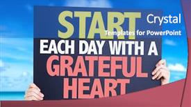  Presentation with gratitude - Presentation theme consisting of gratitude - start each day background and a teal colored foreground