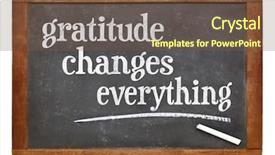  Presentation with everything - Cool new presentation with gratitude changes everything - inspirational text backdrop and a tawny brown colored foreground