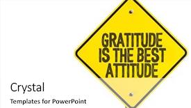  Presentation with attitude - Colorful theme enhanced with gratitude is the best attitude backdrop and a white colored foreground