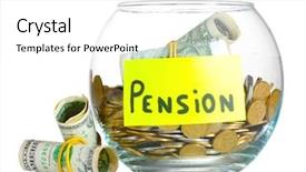  Presentation with clear - Slide deck having gratuity - clear glass jar for tips background and a white colored foreground