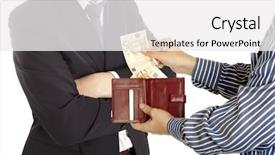  Presentation with bribe - Beautiful presentation featuring gratuity - giving a bribe euro banknotes backdrop and a  colored foreground