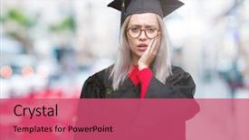  Presentation with dental radiology dentist and assistant - Cool new presentation with grauaite medical education - young blonde woman wearing graduate backdrop and a coral colored foreground