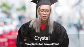  Presentation with arabian woman wearing hijab muslim - Audience pleasing presentation theme consisting of grauaite medical education - young blonde woman wearing graduate backdrop and a dark gray colored foreground