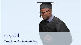  Presentation with stomach disease - PPT layouts with grauaite medical education - young graduated african american man background and a  colored foreground