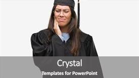  Presentation with hispanic - PPT theme with grauaite medical education - young hispanic woman wearing graduated background and a gray colored foreground