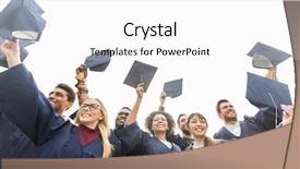  Presentation with international education - PPT theme enhanced with grauaite univrsity - education graduation and people concept background and a white colored foreground