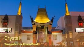  Presentation with hollywood - PPT theme consisting of grauman-s-chinese-theater background and a  colored foreground