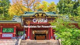  Presentation with japan - Slide deck consisting of grave - shizuoka japan at kunozan toshogu background and a tawny brown colored foreground