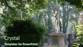  Presentation with croatia zagreb - PPT theme consisting of grave-at-mirogoj-cemetery-zagreb background and a wine colored foreground