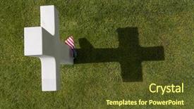  Presentation with world war - Presentation theme with grave of a world war background and a tawny brown colored foreground