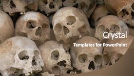  Presentation with phnom penh - Colorful presentation theme enhanced with grave of khmer rouge victims backdrop and a violet colored foreground