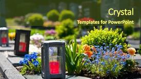  Presentation with lanterns - Audience pleasing PPT theme consisting of grave with candles and lanterns backdrop and a tawny brown colored foreground