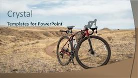  Presentation with colorado - PPT layouts enhanced with gravel-bike-on-a-single background and a sky blue colored foreground
