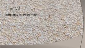  Presentation with texture - Colorful PPT theme enhanced with gravel-decorative-wall-covering-texture backdrop and a light gray colored foreground