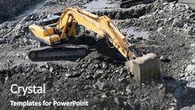  Presentation with mining - Beautiful theme featuring gravel excavated in the mainstream backdrop and a dark gray colored foreground