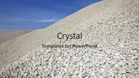  Presentation with stone quarry - Presentation having gravel gray mound quarry stock background and a light gray colored foreground