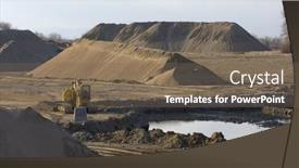  Presentation with mining - Audience pleasing presentation design consisting of gravel-mining-in-northern-colorado backdrop and a  colored foreground
