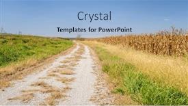  Presentation with road bike - Theme enhanced with gravel-road-across-nebraska-farmland and a light blue colored foreground